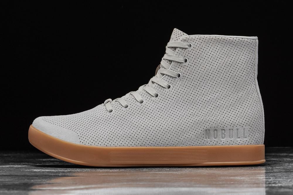 NOBULL High-Top Arctic Gum Suede Uzun Spor Ayakkabı Erkek - Gri - Turkiye (PRE-658273)